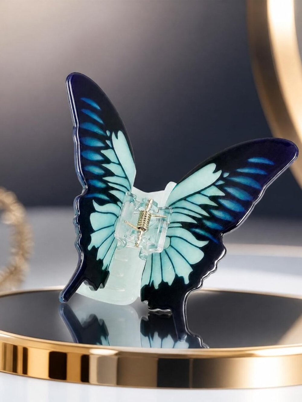 Funny Butterfly Hair Clips,Funny Acrylic Claw Clip for Women,Fashion Hair Clip,C - Picture 5 of 7